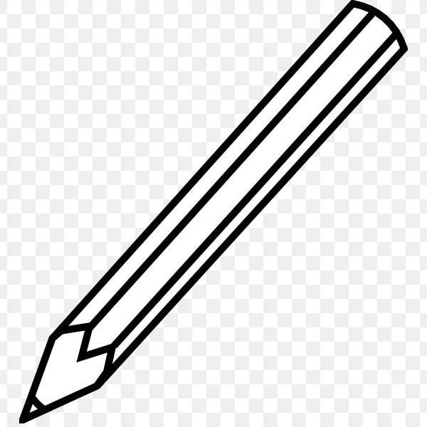 Colored Pencil Black And White Drawing Clip Art