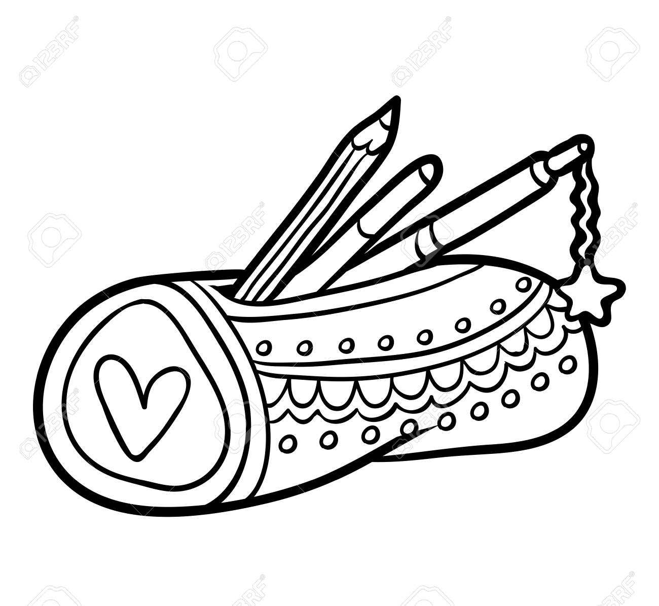 Coloring book pencil case clipart station jpg