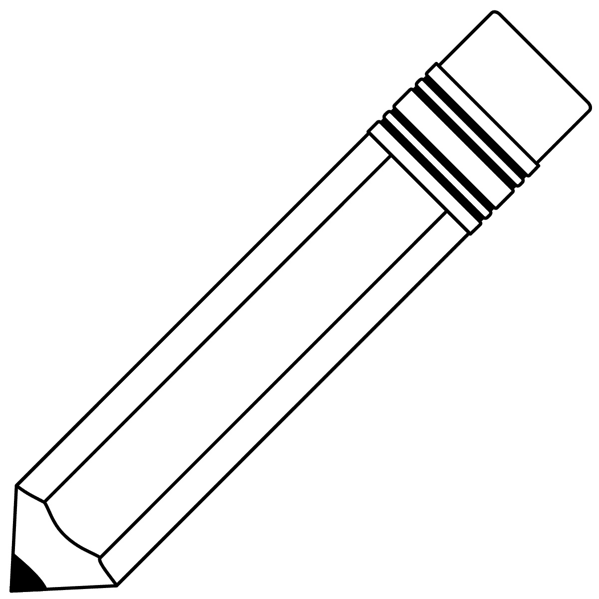 pencil clipart black and white outline