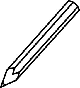 pencil clipart black and white outline