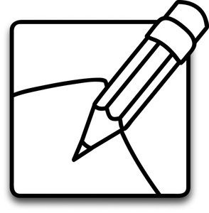 Paper And Pencil Clip Art Black And White