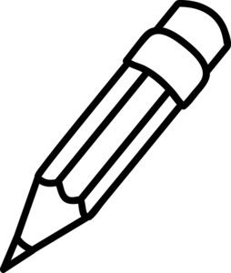 pencil clipart black and white thick