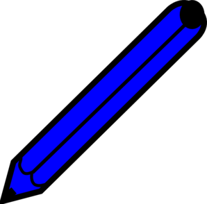 Blue pencil clip.