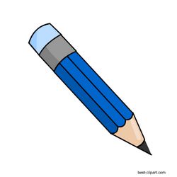 Blue pencil with.