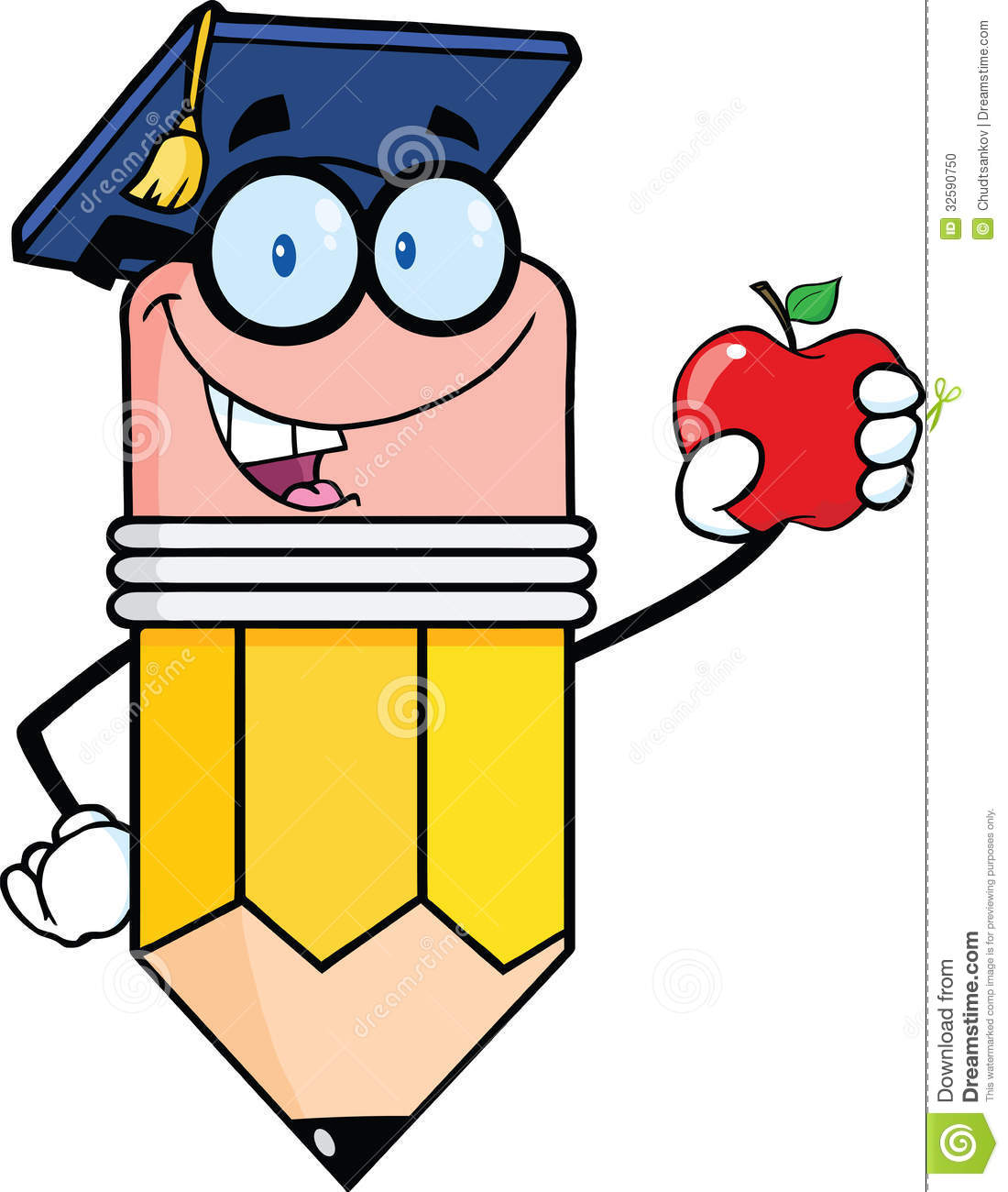 Pencil Teacher With Graduate