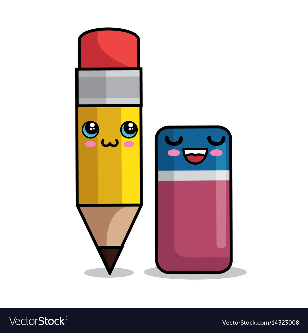 Pencil and eraser.