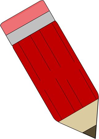 Red pencil clip.