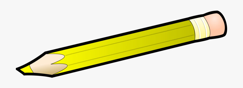 Yellow pencil clipart.