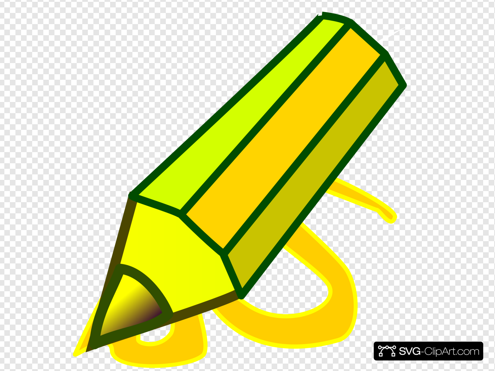 Yellow pencil clip.