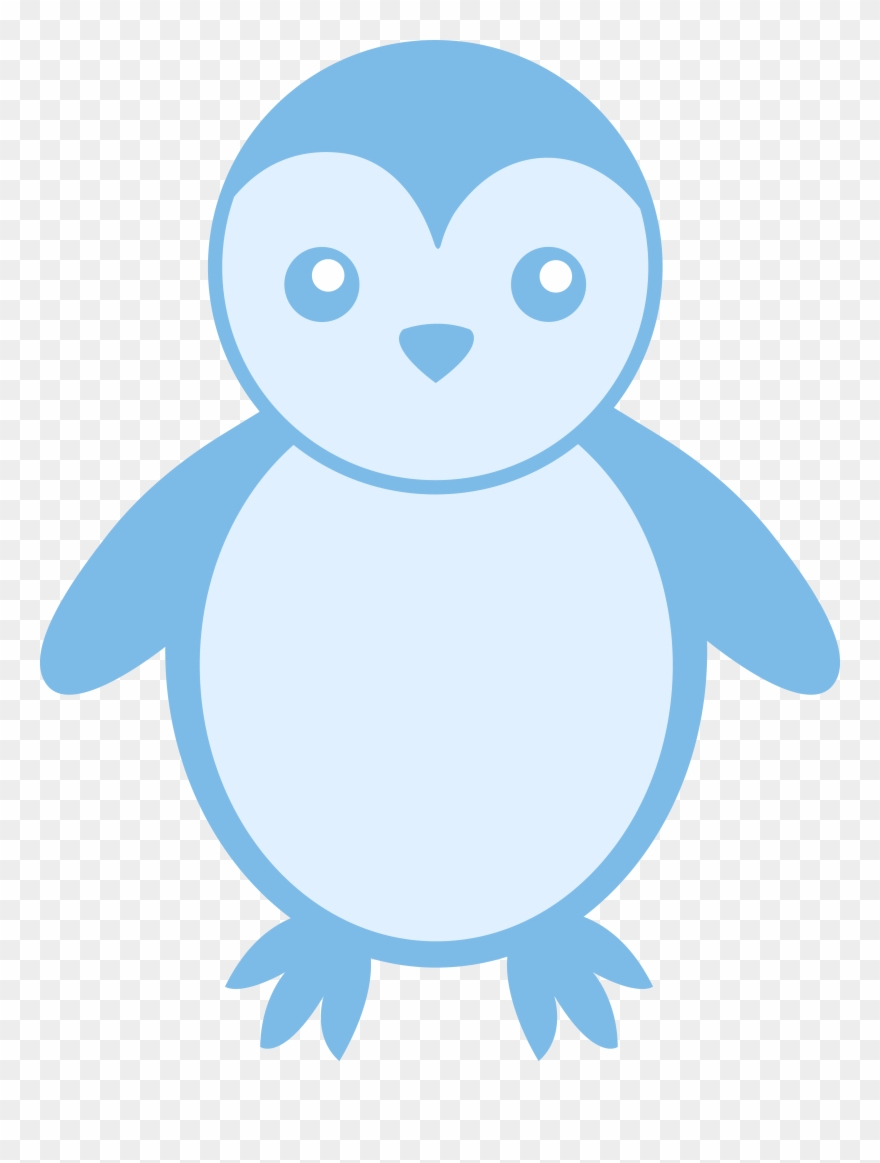 penguin clipart blue