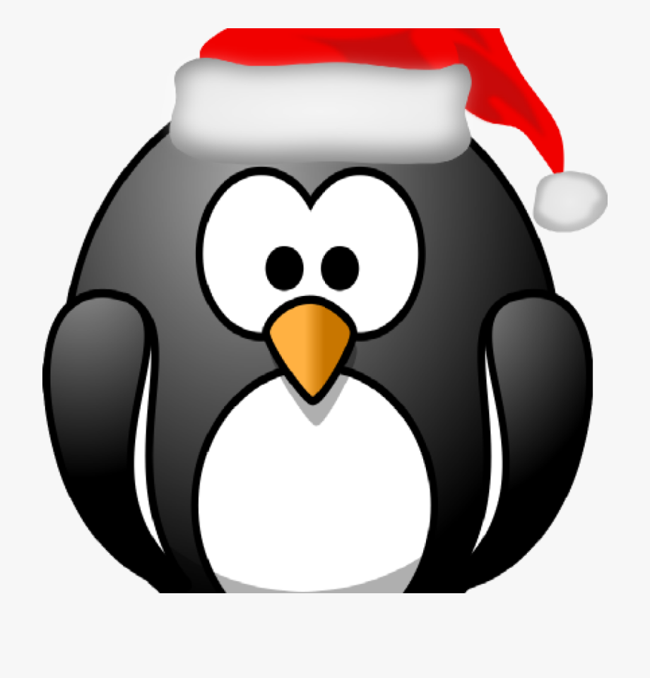 Penguin Clipart Black And White Christmas Penguin Clipart