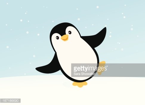 Dancing penguin clipart.
