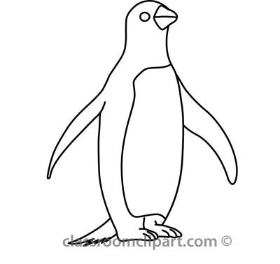 Penguin outline and.