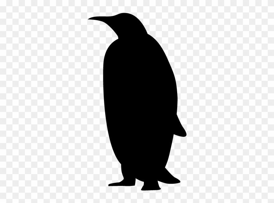 Penguin silhouette animals.
