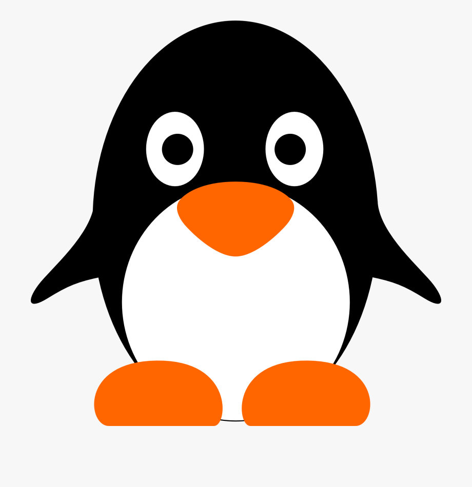 Penguin clipart simple.
