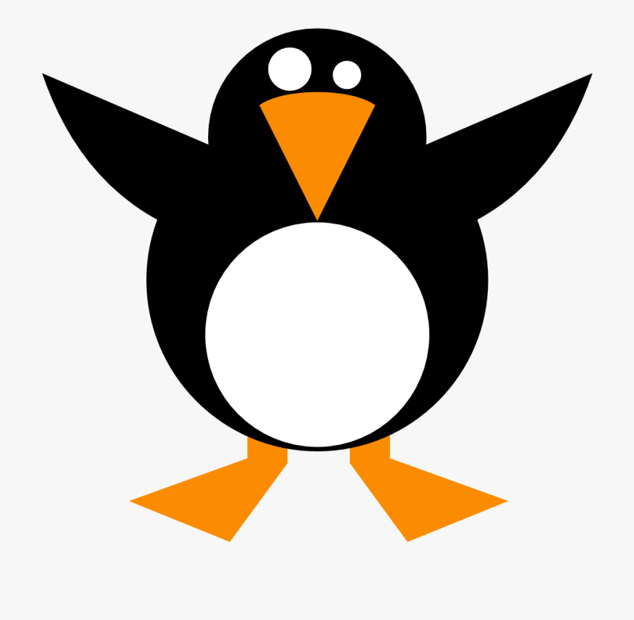 Clip Art Simple Penguin Linux Scallywag March Clipart