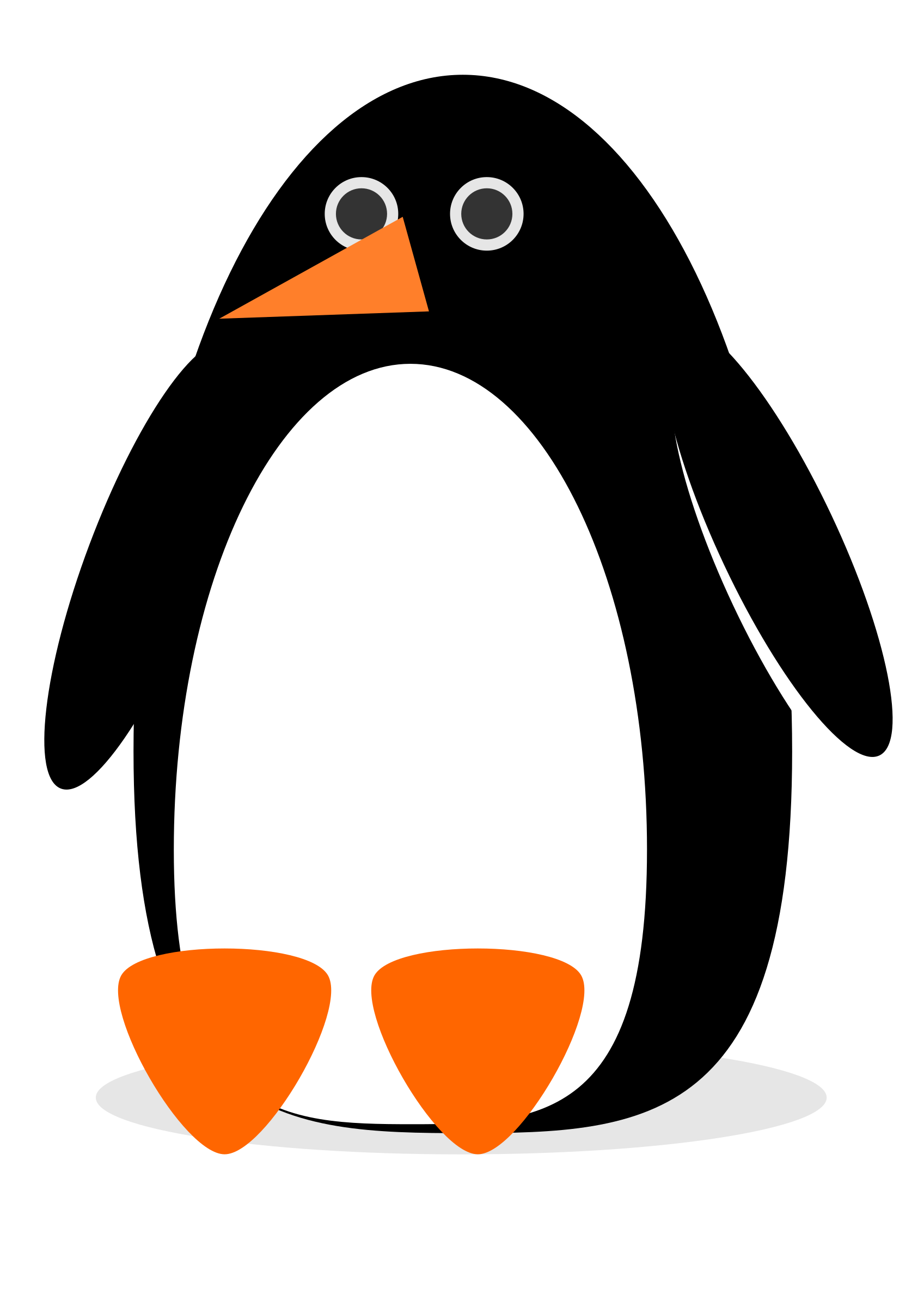 Penguin clipart simple.