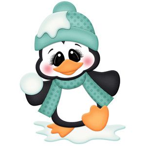 Snowball penguin cliparts.