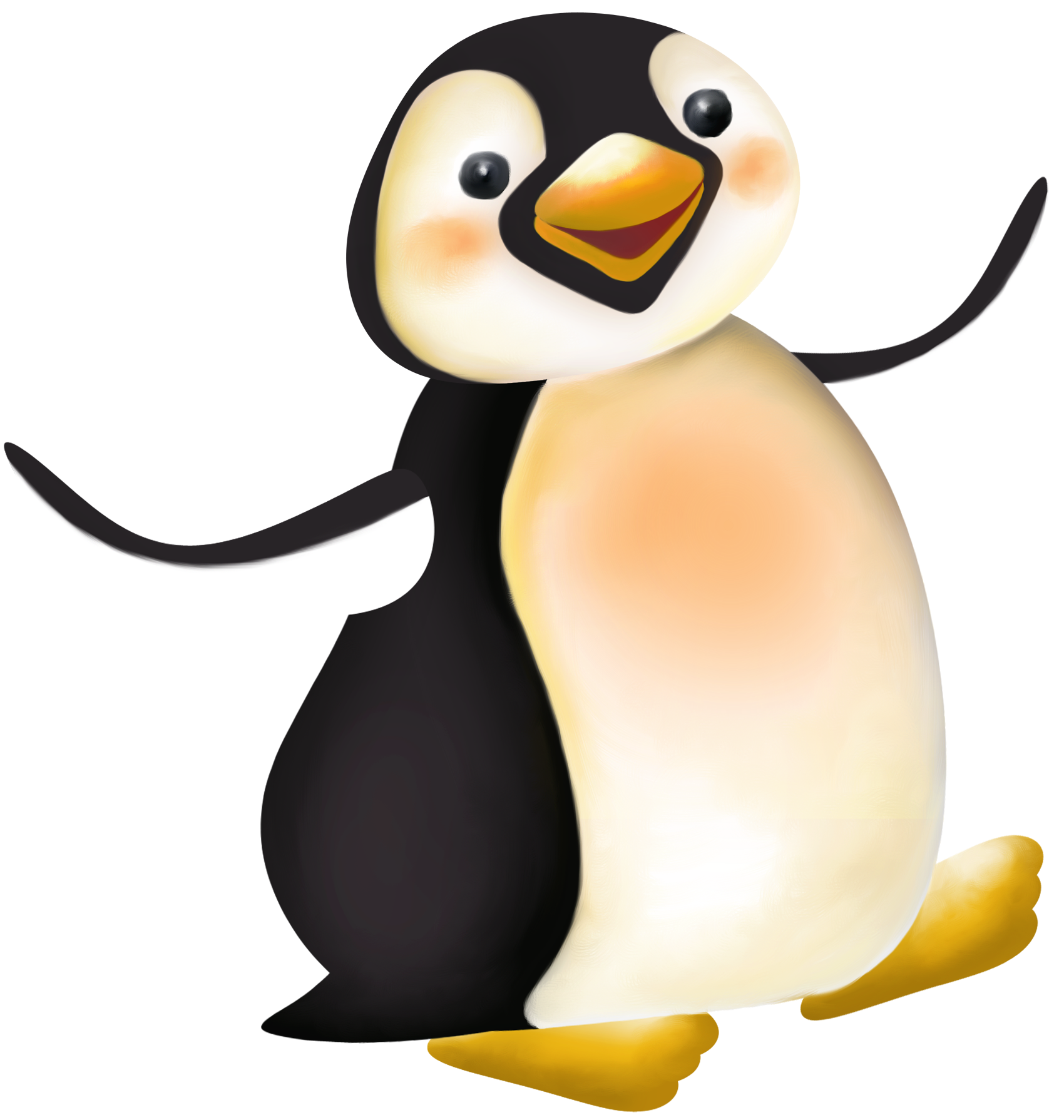 Large penguin cartoon.