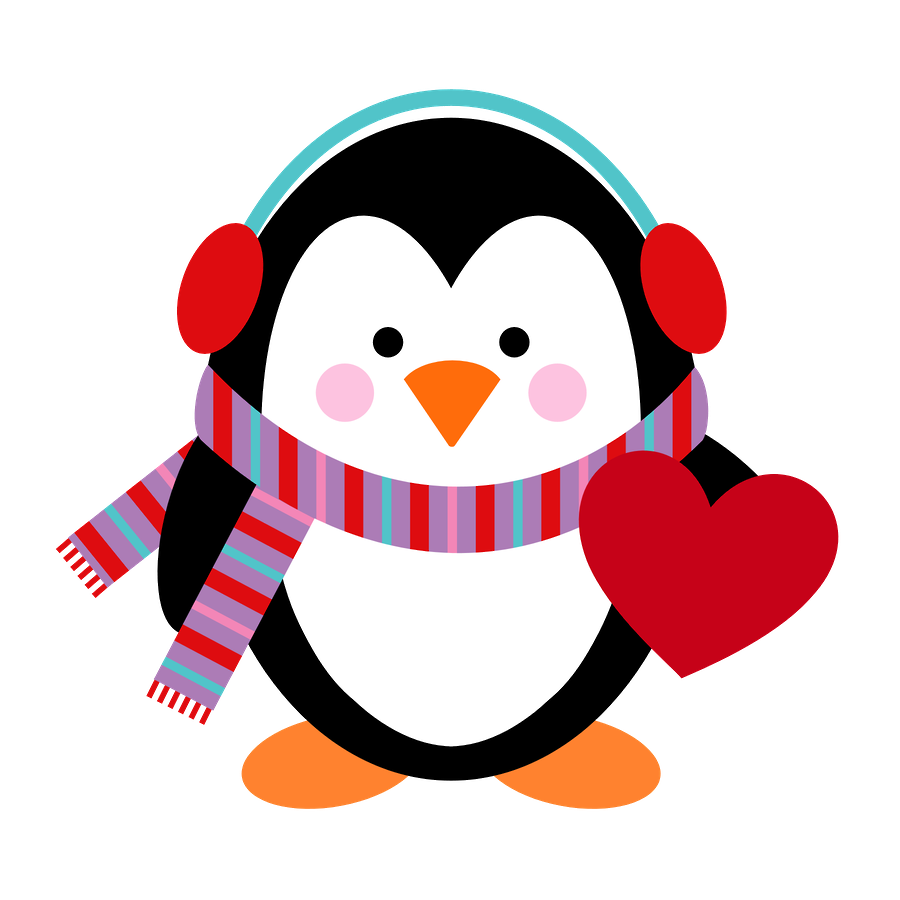 Penguin clipart valentine, Penguin valentine Transparent