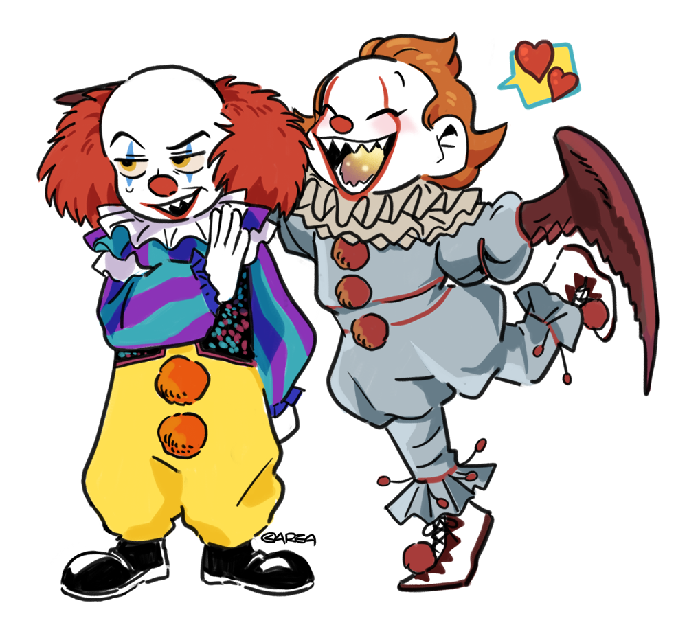 The clowns meet.