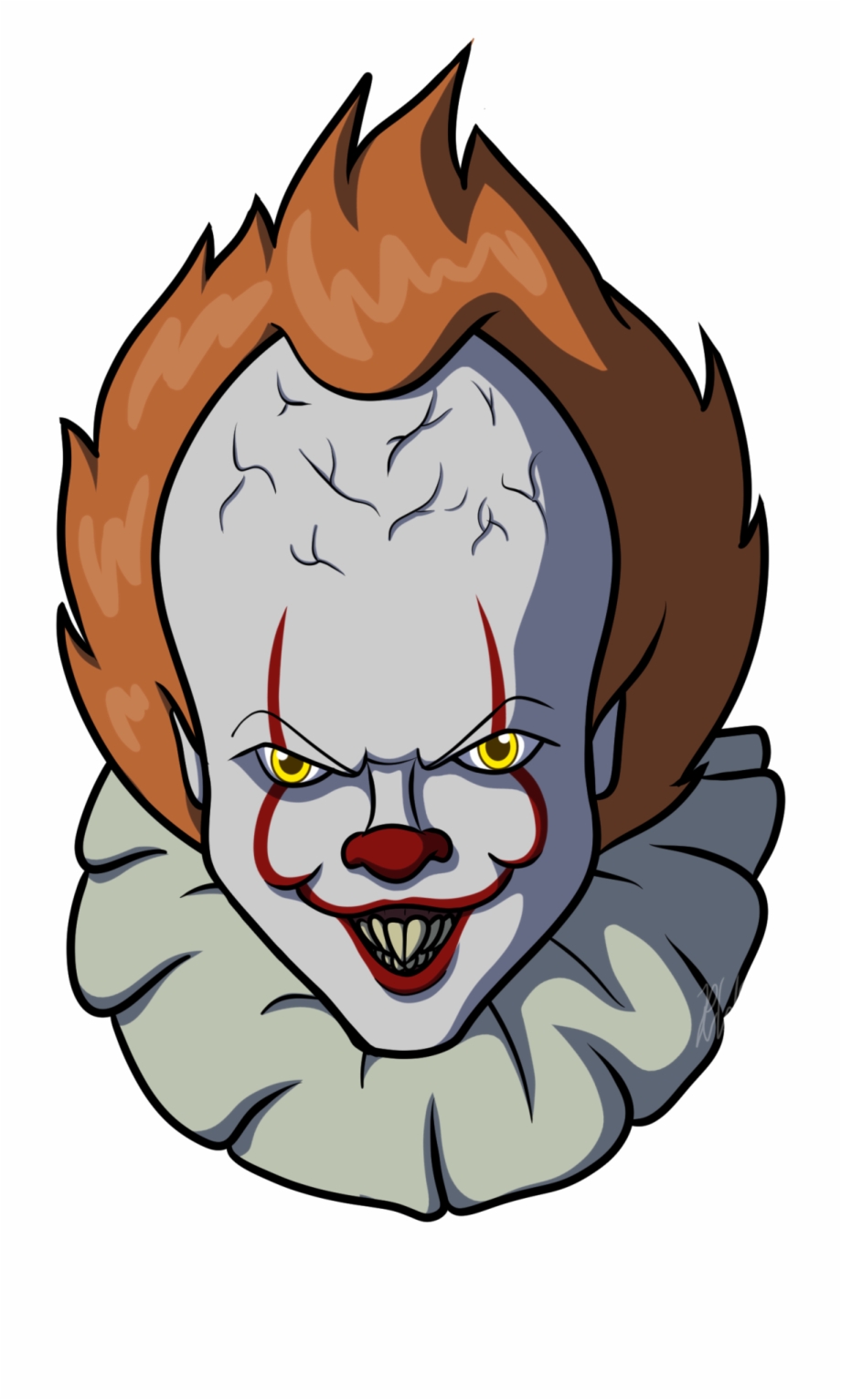 Pennywise face transparent.