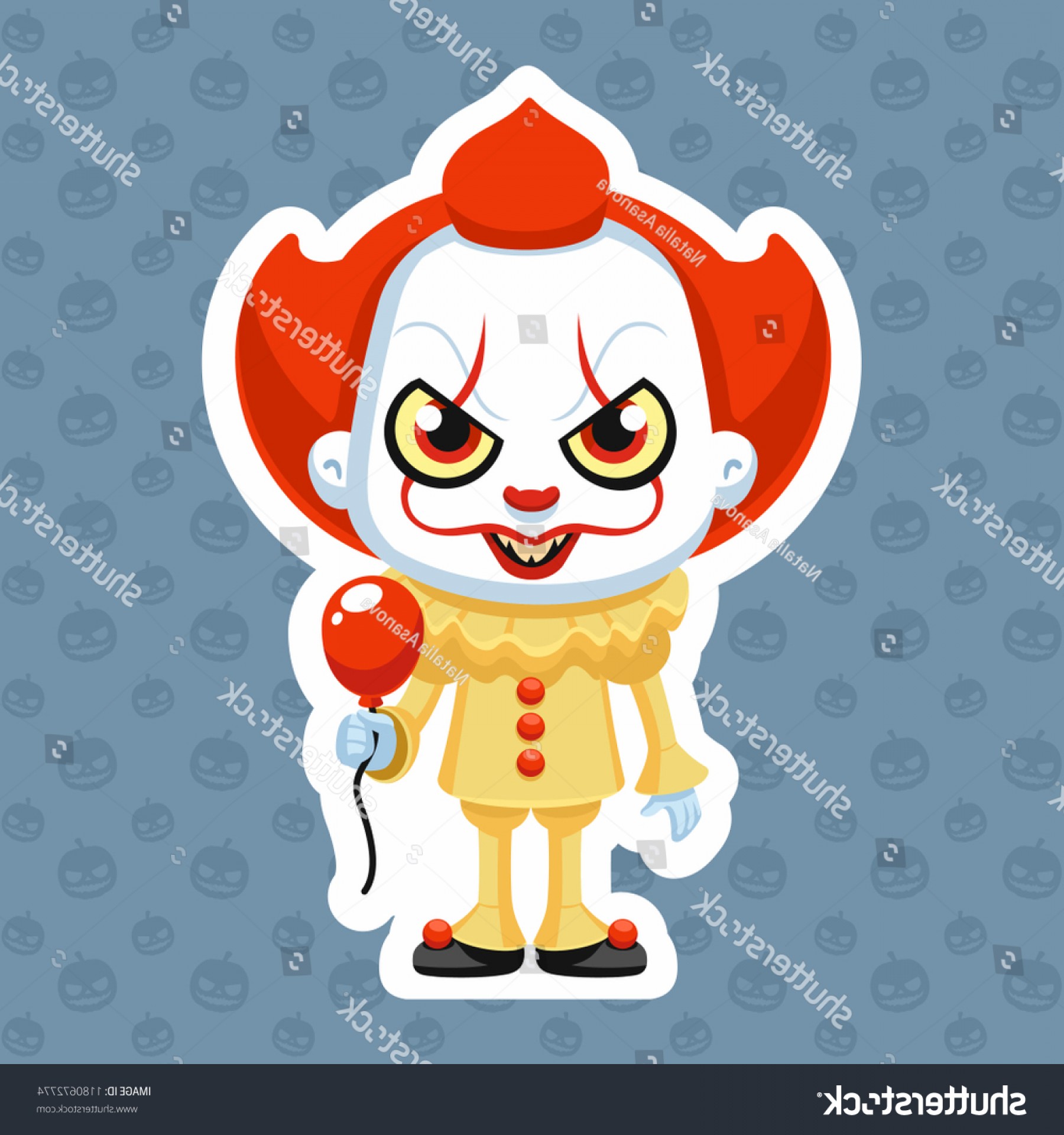 Pennywise Vector Illustration Clown Halloween Costume