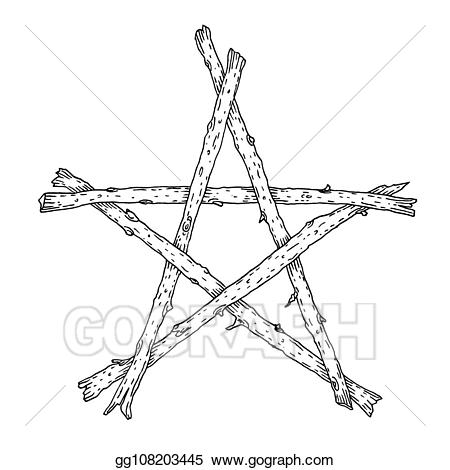 pentagram clipart hand drawn