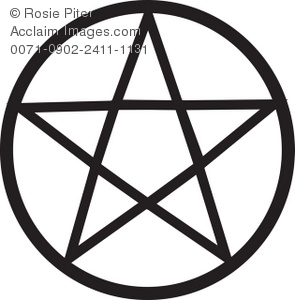 Clipart illustration pentagram.