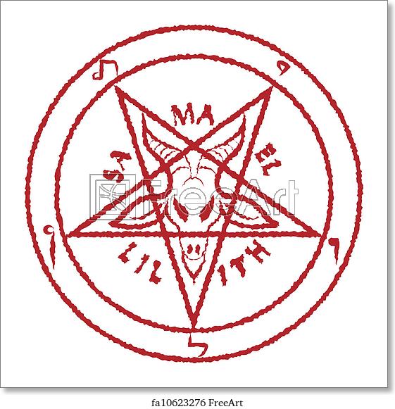 Free art print of Inverted pentagram