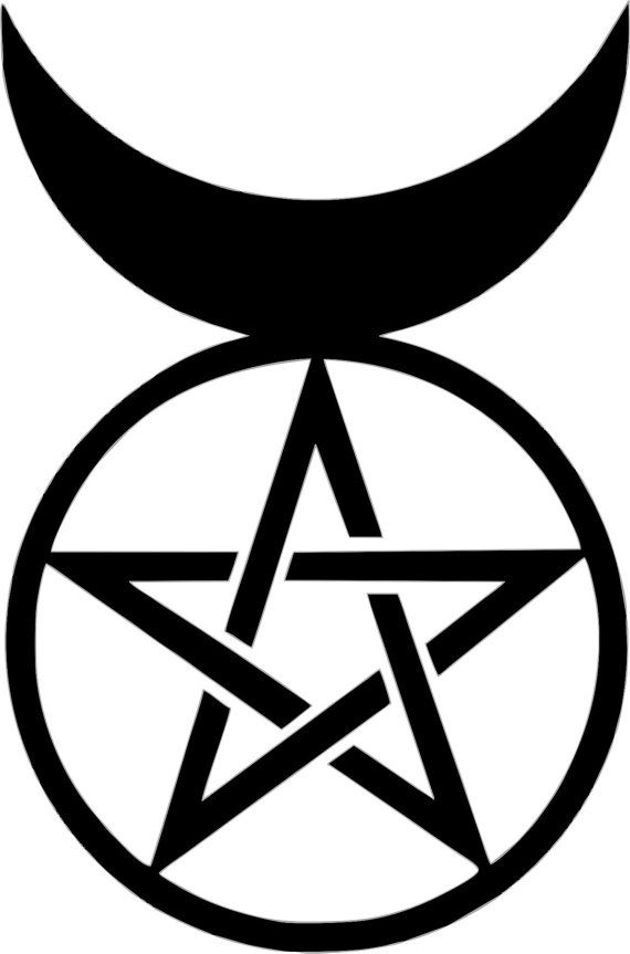 Horned God Pentagram Symbol Vinyl Sticker Decal by