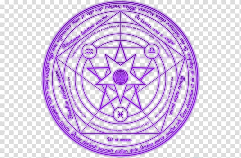 Magic circle Occult Pentagram, circle transparent background