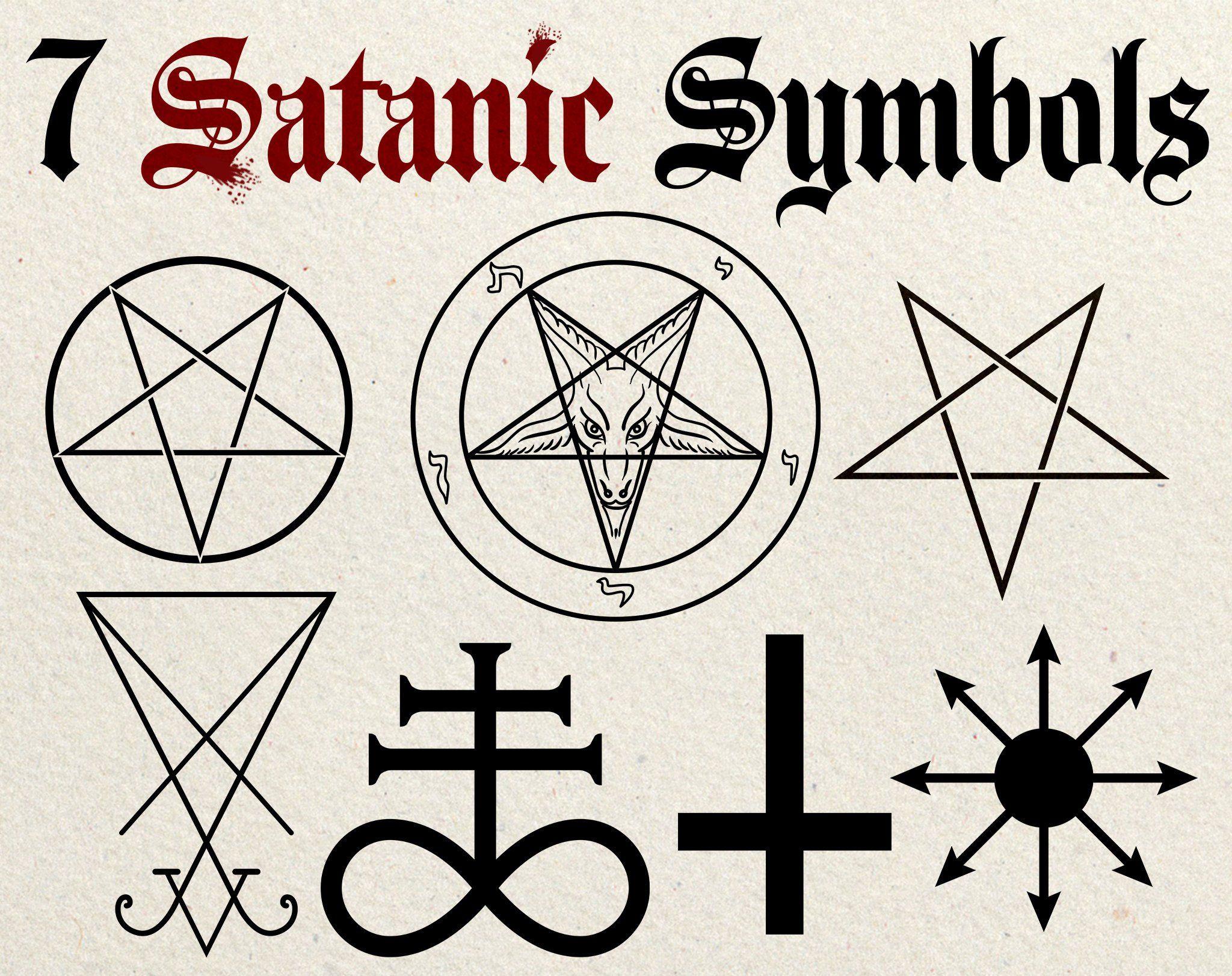 Satanic Symbols Clip Art Vector in