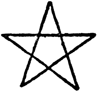 Pentagram star clipart.