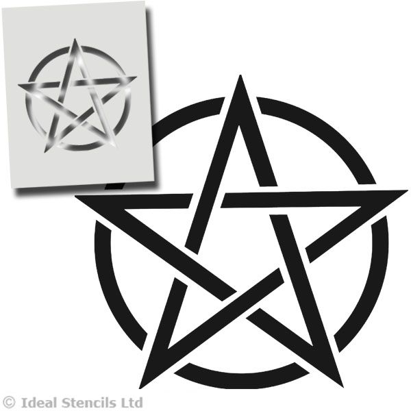 Pentagram star stencil.