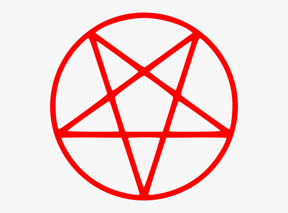 Satanic pentagram transparent.