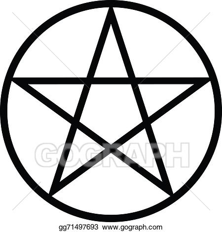 Vector art pentagram.