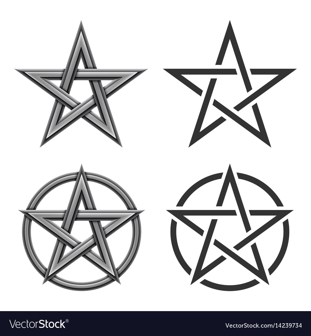 Pentagram symbol collection.