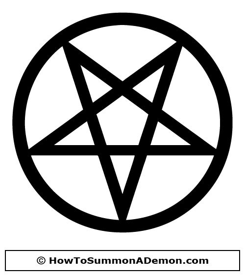 Inverted pentagram clip.