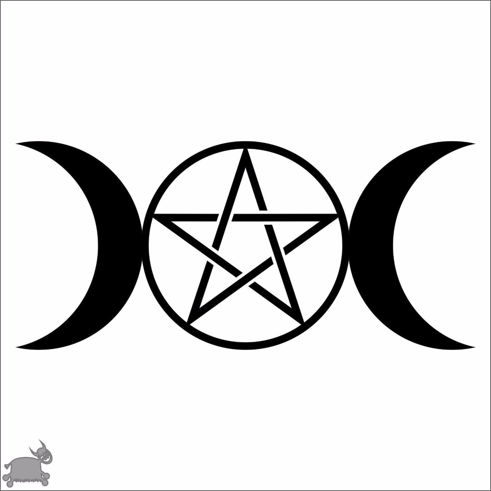 Triple Moon Pentacle Pentagram Ver