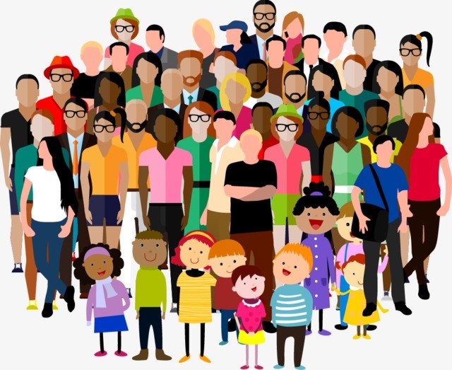 Crowd of people clipart png