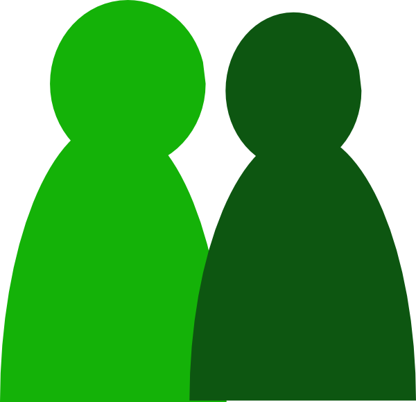 Two Green People Clip Art at Clker