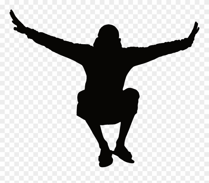 Man jumping silhouette.