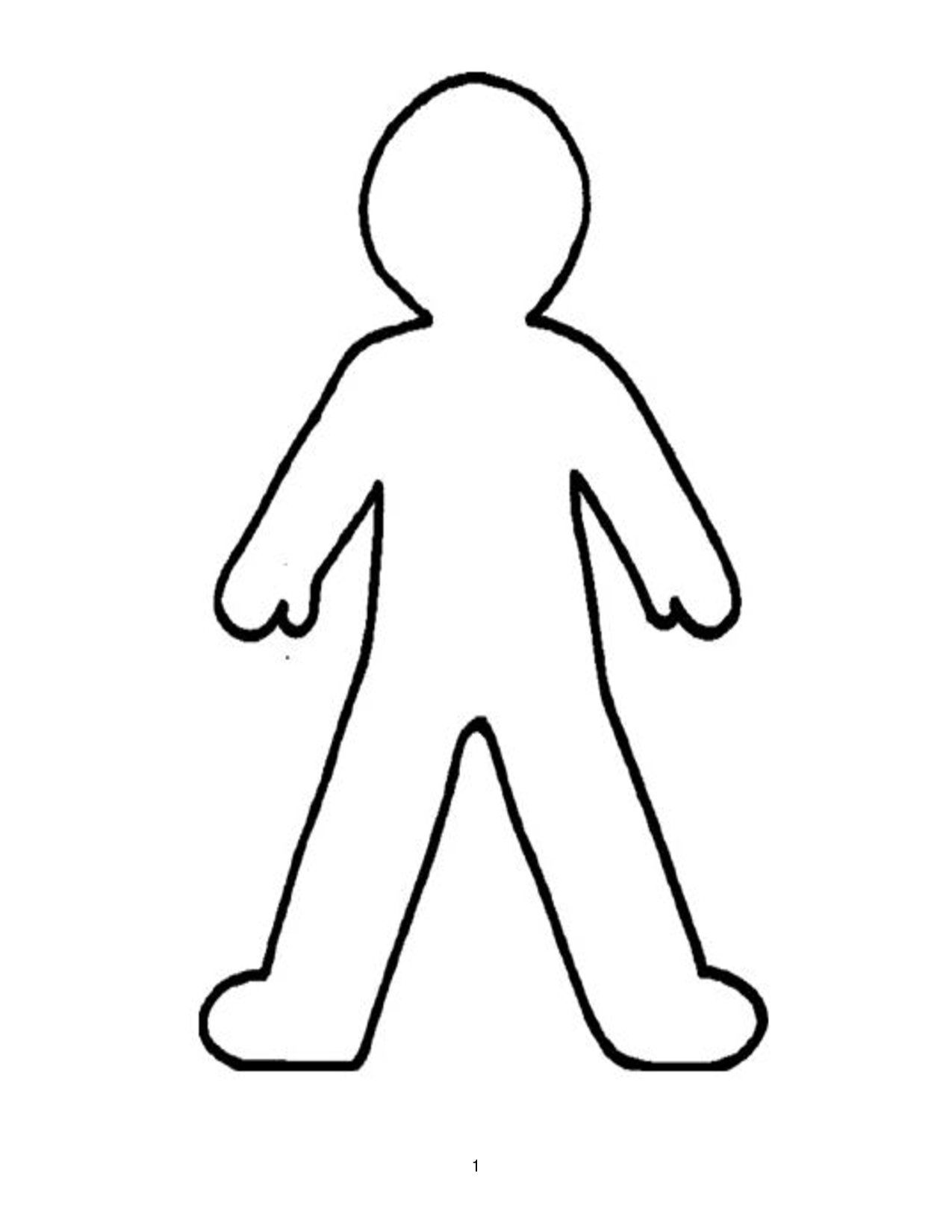 Doll outline template.