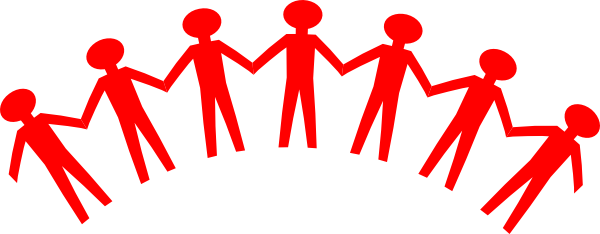 Red Unity People clip art