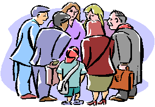 people talking clipart group