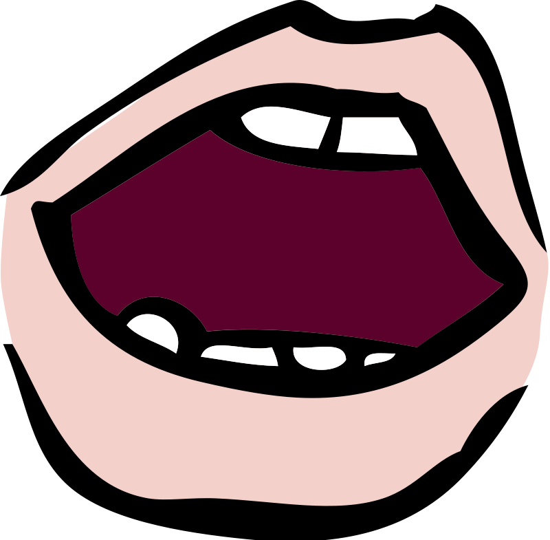 Talking mouth clipart.