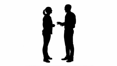 people talking clipart silhouette