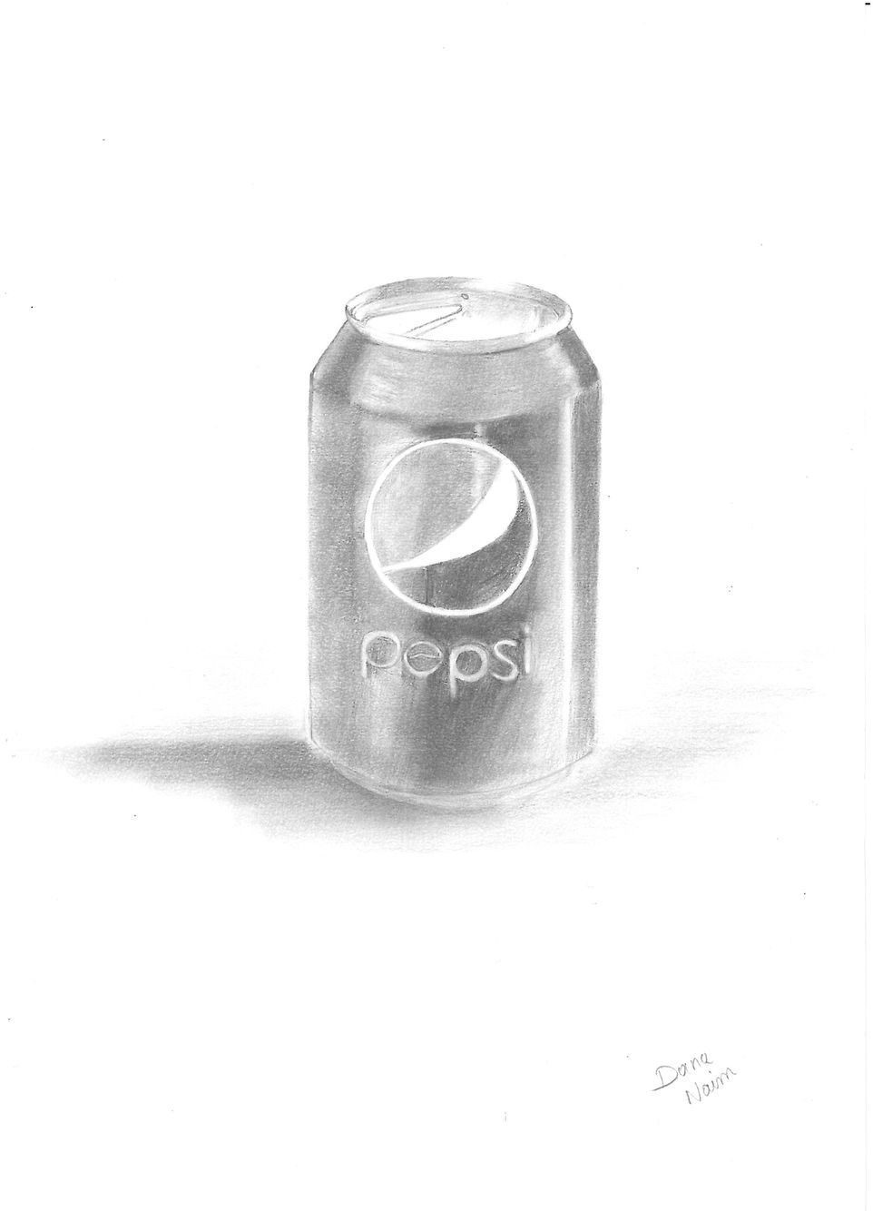 Pepsi can pencil drawing