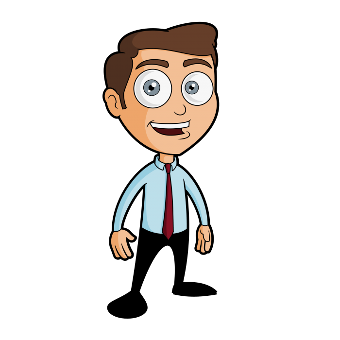 Cartoon person png.